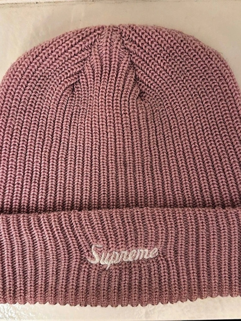 Supreme Loose Gauge Beanie Pink
